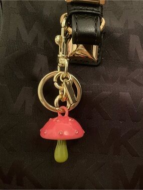 NWOT Keychain Bag Charm - Pink Mushroom